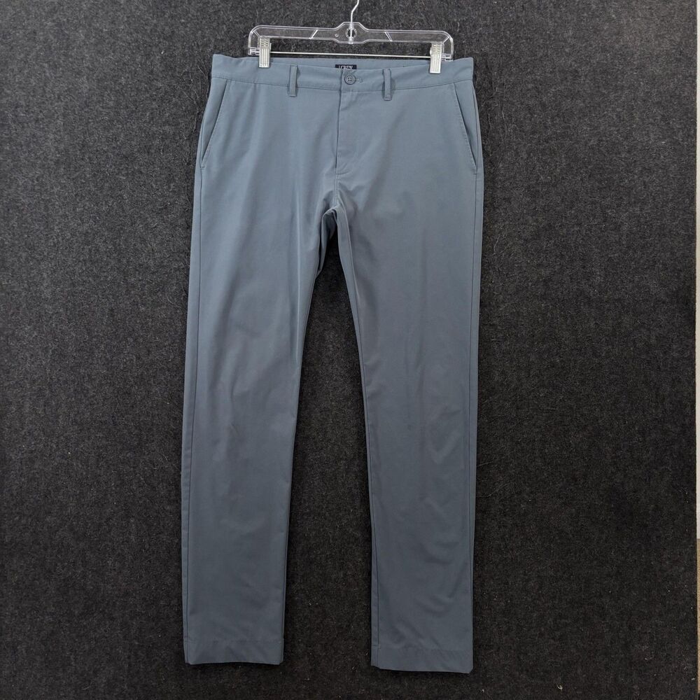 J Crew Flex Pants Men's 33x32 Pewter Grey Slim Fit Stretch Chino Microfiber